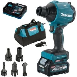 Makita Akku-Gebläse AS001GA102, 40V/2,0Ah, Mit 1 Akku, Lader, 5 Düsen Und Tasche -Bottcher AG 064d75905f2d709bb494a7f9956a1a59711dffdd akku geblaese makita as001ga102