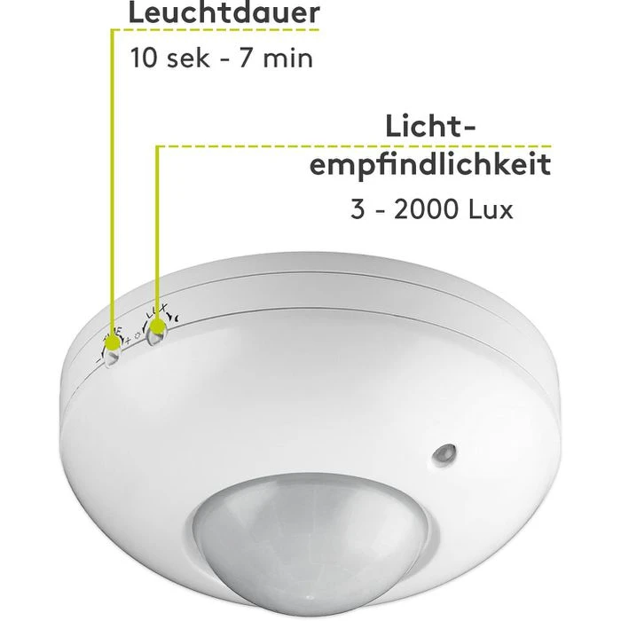Goobay Bewegungsmelder 95172 Infrarot, Innen, 360 Grad, Für Deckenmontage, Weiß 2 Goobay Bewegungsmelder 95172 Infrarot, Innen, 360 Grad, Für Deckenmontage, Weiß – Bild 2