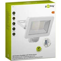 Goobay LED-Außenstrahler 53884, 50W, 4250 Lm, Bewegungsmelder, Netzbetrieb, Weiß -Bottcher AG 117f4c60e37377f00a4e4e97b991263537247340 led aussenstrahler goobay 53884 50w