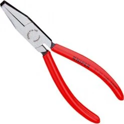 Knipex Flachzange 9161160, Glasflachzange, 160mm, Kunststoff überzogen, Schwarz Atramentiert