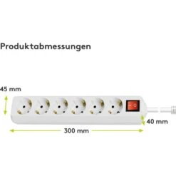 Goobay Steckdosenleiste 38845 5m, 6-fach, Schalter, Weiß -Bottcher AG 3134cd56df3b8f36624e0e99b3b4328525693dd2 steckdosenleiste goobay 38845 5m