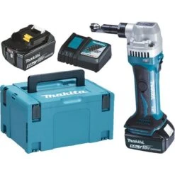 Makita Knabber DJN161RTJ, Akku, 18V / 5,0Ah, Mit 2 Akkus, Ladegerät Und Koffer