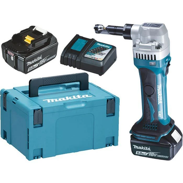 Makita Knabber DJN161RTJ, Akku, 18V / 5,0Ah, Mit 2 Akkus, Ladegerät Und Koffer 1 Makita Knabber DJN161RTJ, Akku, 18V / 5,0Ah, Mit 2 Akkus, Ladegerät Und Koffer
