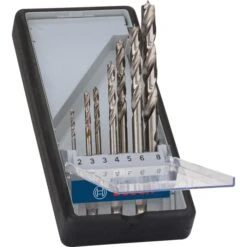 Bosch Bohrer Robust Line, 2607019923, 7-teiliges Set, 2-8mm, Holzbohrer