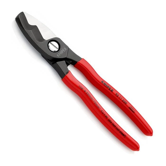 Knipex Kabelschere 95 11 200, 200mm, Mit Doppelschneide 1 Knipex Kabelschere 95 11 200, 200mm, Mit Doppelschneide