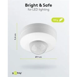 Goobay Bewegungsmelder 96007 Infrarot, 360°, Innen, Deckenmontage, Weiß -Bottcher AG 3d238e12d88871f3a82f3aa90c374217add729d1 bewegungsmelder goobay 96007 pir