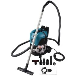 Makita Nass-Trockensauger VC2012L, Türkis, Beutellos, 20 Liter, 1000 Watt