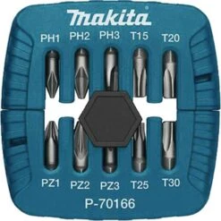 Makita Bitset P-70166, Bit-Box, 10-teilig, Kreuz, Torx