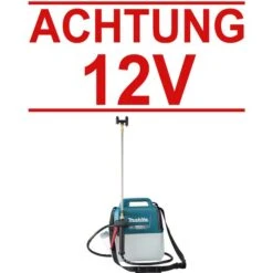 Makita Drucksprüher US053Z Akku-Druckspritze 12 V, Rückenspritzgerät, Sologerät 12 V, 5 Liter