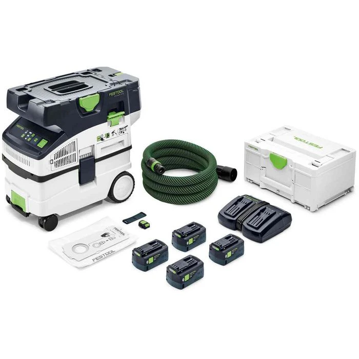 Festool Nass-Trockensauger Absaugmobil Cleantec, CTMC MIDI I-Plus, 15 L, 4x18V/5,0Ah, Staubklasse M 1 Festool Nass-Trockensauger Absaugmobil Cleantec, CTMC MIDI I-Plus, 15 L, 4x18V/5,0Ah, Staubklasse M
