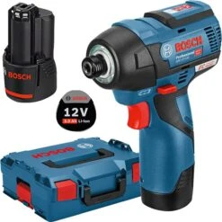 Bosch Akku-Schlagschrauber GDR 12V-110, 110Nm, 12V / 3,0Ah, Mit 2 Akkus, Ladegerät Und Koffer