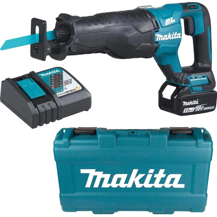 Makita Säbelsäge DJR187RT, Akkubetrieben, 18V / 5Ah, Schnitttiefe Bis 255mm, Akku Und Koffer 1 Makita Säbelsäge DJR187RT, Akkubetrieben, 18V / 5Ah, Schnitttiefe Bis 255mm, Akku Und Koffer