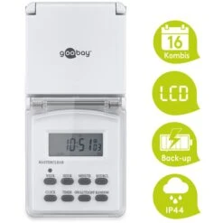 Goobay Zeitschaltuhr 51301 IP 44, Digitale Wochenzeitschaltuhr, Display, Outdoor -Bottcher AG 56236f1652e3a14d52b2acebd03935e6c3aa2ced zeitschaltuhr goobay 51301 digital