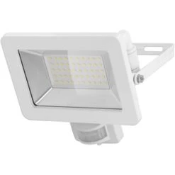 Goobay LED-Außenstrahler 53884, 50W, 4250 Lm, Bewegungsmelder, Netzbetrieb, Weiß