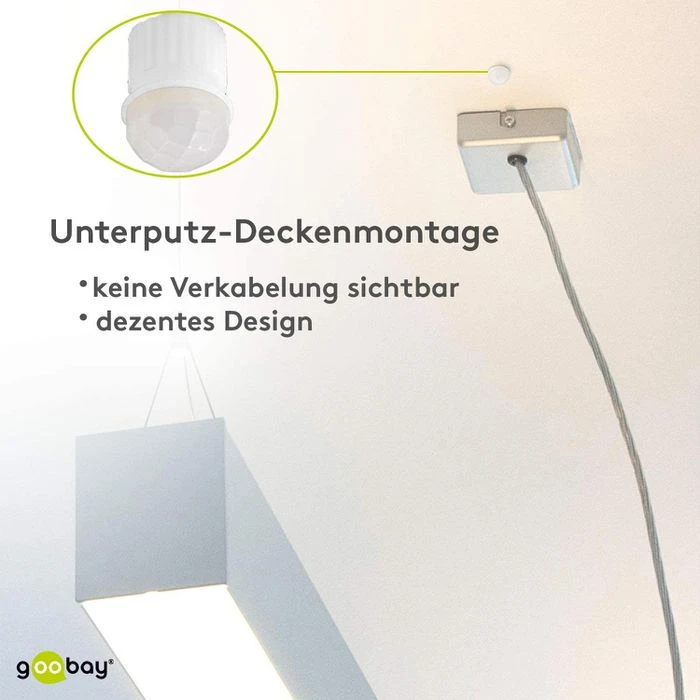 Goobay Bewegungsmelder 96006 IDU 230V Infrarot, 360°, 6 M, Innen, Unterputz 3 Goobay Bewegungsmelder 96006 IDU 230V Infrarot, 360°, 6 M, Innen, Unterputz – Bild 3