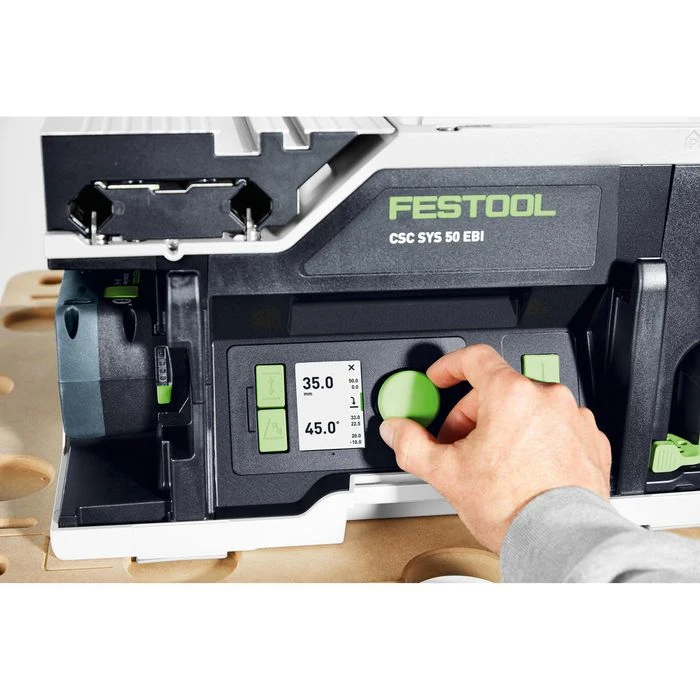 Festool Tischkreissäge CSC SYS 50 EBI-Basic, 168mm, 2x 18 V, Mit Winkel- Und Parallelanschlag 2 Festool Tischkreissäge CSC SYS 50 EBI-Basic, 168mm, 2x 18 V, Mit Winkel- Und Parallelanschlag – Bild 2