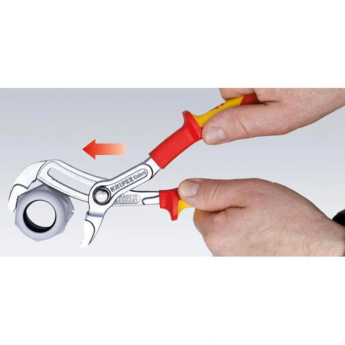 Knipex Wasserpumpenzange 88 06 250, Alligator VDE, 2 Zoll X 250mm, VDE Isoliert 2 Knipex Wasserpumpenzange 88 06 250, Alligator VDE, 2 Zoll X 250mm, VDE Isoliert – Bild 2