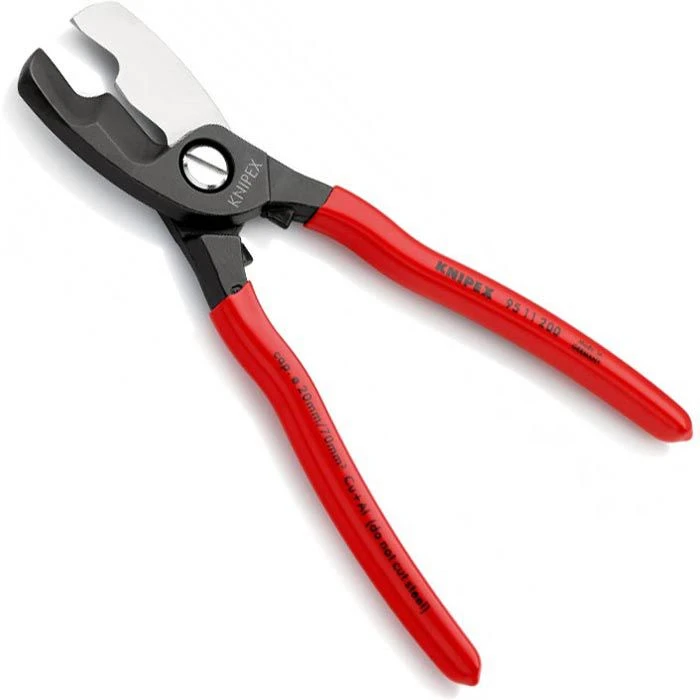 Knipex Kabelschere 95 11 200, 200mm, Mit Doppelschneide 2 Knipex Kabelschere 95 11 200, 200mm, Mit Doppelschneide – Bild 2