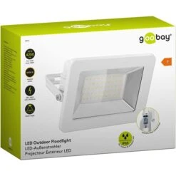 Goobay LED-Außenstrahler 53875, 50W, 4.260 Lm, Netzbetrieb, Weiß -Bottcher AG 7e341781bfa710b2a9557e0890b1a9e6eff66bbe led aussenstrahler goobay 53875 50w