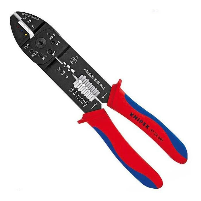 Knipex Crimpzange 97 22 240 Universalzange, Kabelschneider, Abisolierer, Für Kabel Und Drähte 1 Knipex Crimpzange 97 22 240 Universalzange, Kabelschneider, Abisolierer, Für Kabel Und Drähte