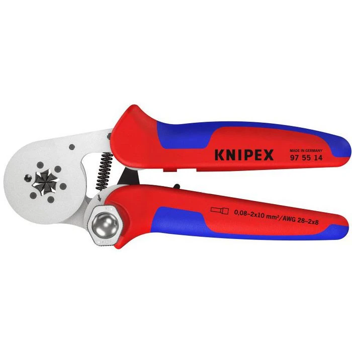 Knipex Crimpzange 97 55 14, Mit Seiteneinführung, Selbsteinstellend, Für Aderendhülsen 0,08 - 16mm² 1 Knipex Crimpzange 97 55 14, Mit Seiteneinführung, Selbsteinstellend, Für Aderendhülsen 0,08 - 16mm²