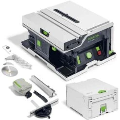 Festool Tischkreissäge CSC SYS 50 EBI-Basic, 168mm, 2x 18 V, Mit Winkel- Und Parallelanschlag