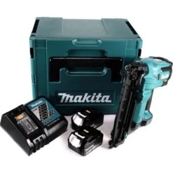Makita Elektronagler DBN600RTJ, Mit Akku, 18V / 5,0Ah, Für Stauchkopfnägel 25-64 Mm