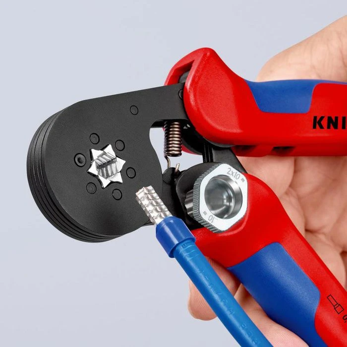 Knipex Crimpzange 97 53 14, Mit Seiteneinführung, Selbsteinstellend, Für Aderendhülsen 0,08 - 16mm² 4 Knipex Crimpzange 97 53 14, Mit Seiteneinführung, Selbsteinstellend, Für Aderendhülsen 0,08 - 16mm² – Bild 4