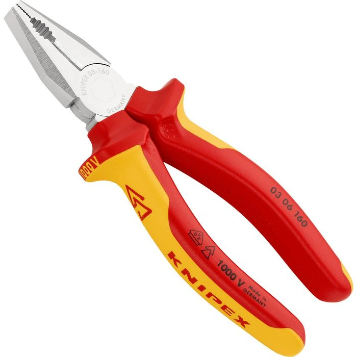 Knipex Kombizange 03 06 160, 160mm, VDE Isoliert 1 Knipex Kombizange 03 06 160, 160mm, VDE Isoliert