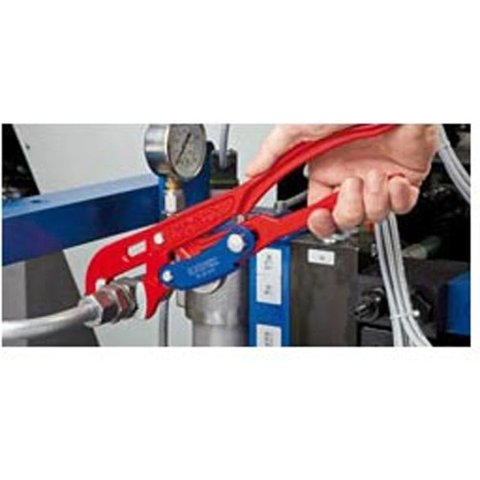 Knipex Rohrzange 83 60 015, Eckrohrzange S-Maul, 1 1/2 Zoll X 420mm, Mit Schnelleinstellung 2 Knipex Rohrzange 83 60 015, Eckrohrzange S-Maul, 1 1/2 Zoll X 420mm, Mit Schnelleinstellung – Bild 2