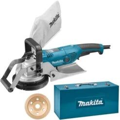 Makita Betonschleifer PC5001C, 125mm, 1400 Watt, Mit Koffer Und Absaugung