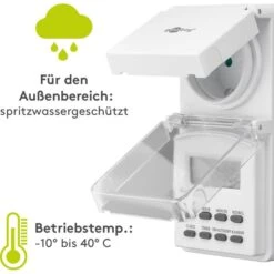 Goobay Zeitschaltuhr 51301 IP 44, Digitale Wochenzeitschaltuhr, Display, Outdoor -Bottcher AG d8bacbc23ea8c226812ab6ae735a654d98636dd2 zeitschaltuhr goobay 51301 digital