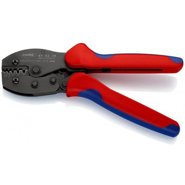 Knipex Crimpzange 97 52 38 PreciForce, Für Aderendhülsen 0,25 - 6,0mm² 2 Knipex Crimpzange 97 52 38 PreciForce, Für Aderendhülsen 0,25 - 6,0mm² – Bild 2