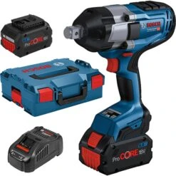 Bosch Akku-Schlagschrauber GDS 18V-1050 H, 1050Nm, 18V / 8Ah, Mit 2 Akkus, Ladegerät & Koffer + GRATIS Prämie