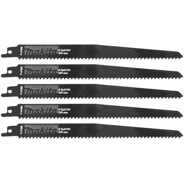 Makita Säbelsägeblatt P-47092, CV 225/6Z, 205mm, Für Kunststoff, Holz & Gipskarton, 5 Stück 2 Makita Säbelsägeblatt P-47092, CV 225/6Z, 205mm, Für Kunststoff, Holz & Gipskarton, 5 Stück – Bild 2