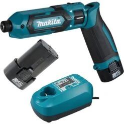 Makita Akku-Knickschrauber TD022DSE Schlagschrauber, 7,2V / 1,5Ah, Mit 2 Akkus Und Transporttasche