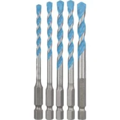 Bosch Bohrer Expert HEX-9 MultiConstruction, 5-teiliges Set, 4-8mm, Beton, Fliesen, Stahl, Holz