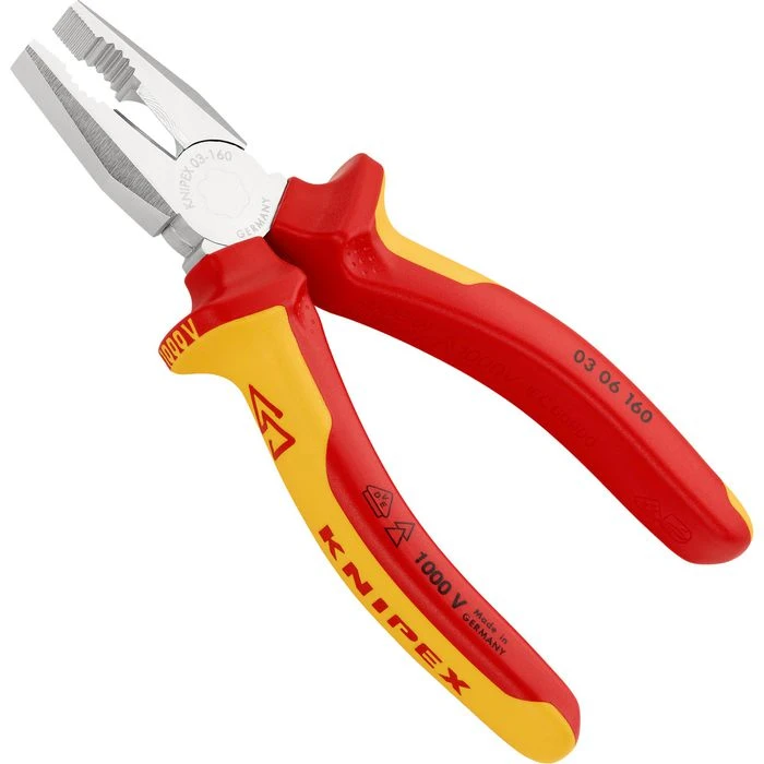 Knipex Kombizange 03 06 160, 160mm, VDE Isoliert 2 Knipex Kombizange 03 06 160, 160mm, VDE Isoliert – Bild 2