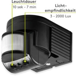 Goobay Bewegungsmelder 96001 Infrarot, Innen + Außen IP44, 180 Grad, Schwarz -Bottcher AG f7550f197d63bf54f8f0977a085d18e3bec1c84c bewegungsmelder goobay 96001 pir