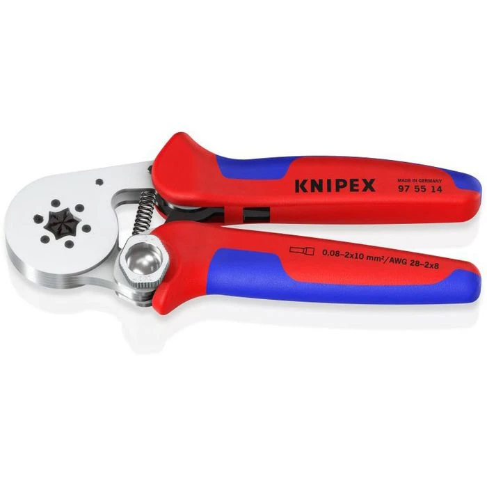 Knipex Crimpzange 97 55 14, Mit Seiteneinführung, Selbsteinstellend, Für Aderendhülsen 0,08 - 16mm² 2 Knipex Crimpzange 97 55 14, Mit Seiteneinführung, Selbsteinstellend, Für Aderendhülsen 0,08 - 16mm² – Bild 2