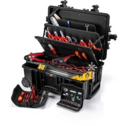 Knipex Werkzeugkoffer Robust45 Elektro, 00 21 37, 63-teilig, Im Kunststoff Klappkoffer